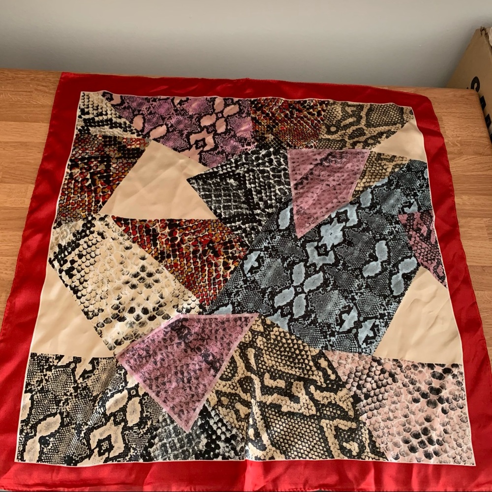 PRIMARK | Coloured Snake Print Silk Scarf